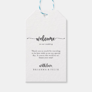 Étiquettes cadeaux de bienvenue pour Mariage de ca
