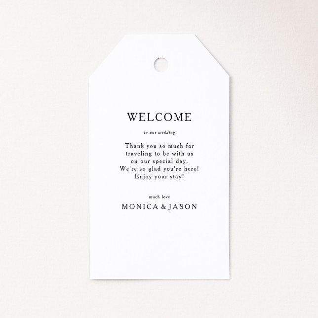 Étiquettes cadeaux de bienvenue pour Mariage minim (Créateur téléchargé)