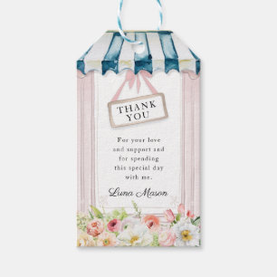 Étiquettes cadeaux de Fête des mariées de jardin r