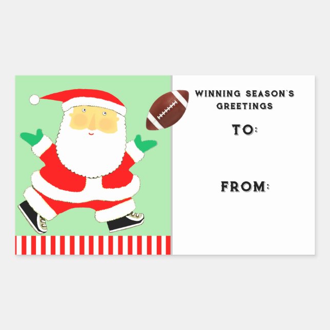 Étiquettes cadeaux de fêtes de football (Devant)