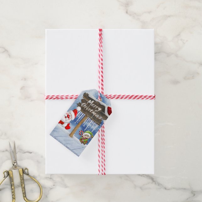 Étiquettes cadeaux de Noël (Avec de la ficelle)