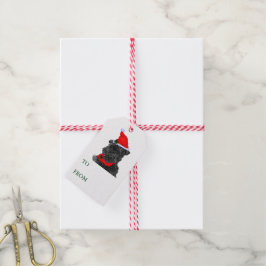 Étiquettes cadeaux de Noël Affenpinscher