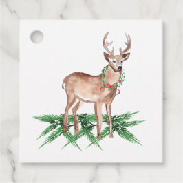 Étiquettes cadeaux de Noël aux cerfs