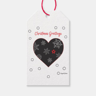 Étiquettes cadeaux de Noël Coeur