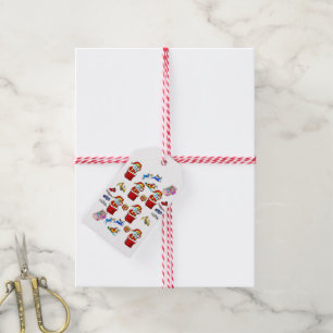Étiquettes cadeaux de Noël Santa Claus