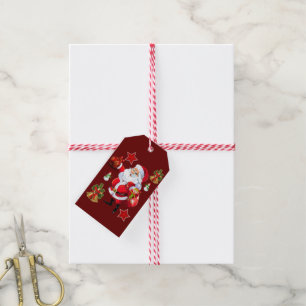 Étiquettes cadeaux de Noël Santa Claus