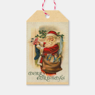 Étiquettes cadeaux de Noël victorien