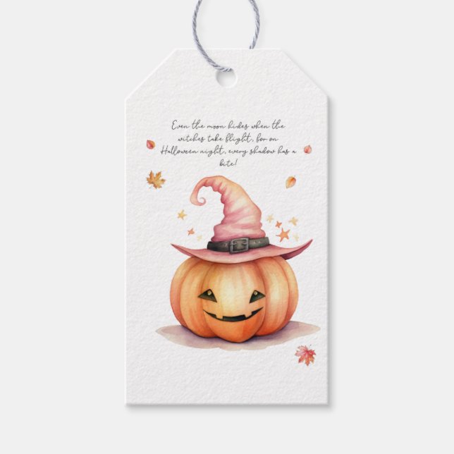 Étiquettes cadeaux de nuit d'Halloween (Devant)