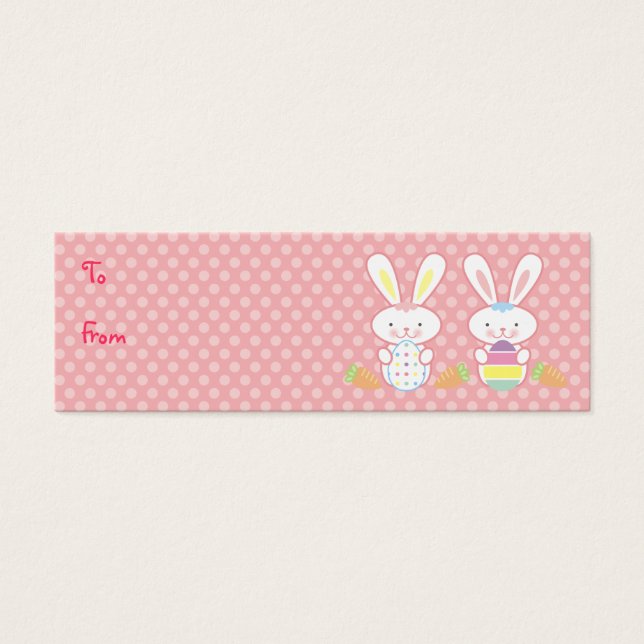 Étiquettes cadeaux de Pâques Bunnies (Devant)