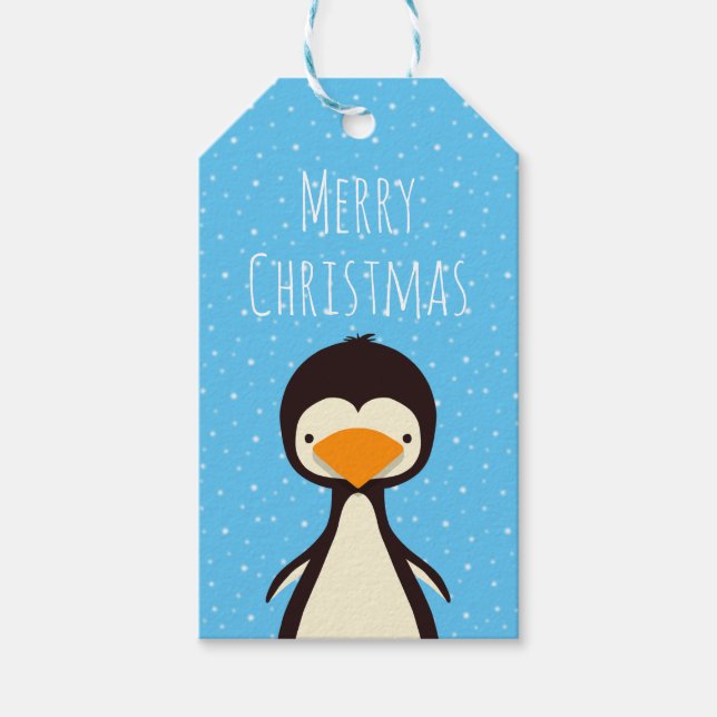 Étiquettes cadeaux de pingouin (Devant)