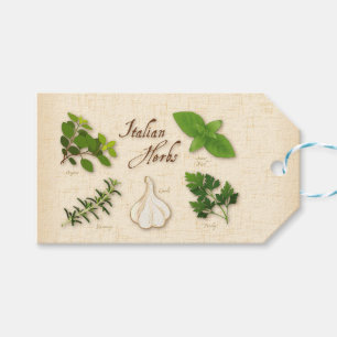 Étiquettes cadeaux de plantes italiennes