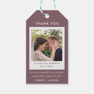 Étiquettes Cadeaux de Remerciement Mariage Photo R