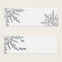 Étiquettes cadeaux de snowflake hiver