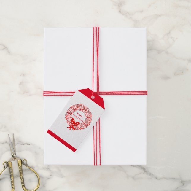 Étiquettes cadeaux de vacances (Avec de la ficelle)