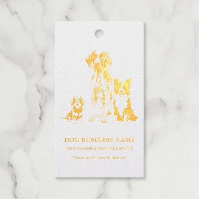 Étiquettes Cadeaux Dog Breeds Puppies Pet (Recto)