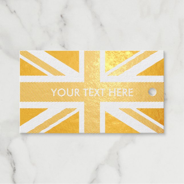 Étiquettes Cadeaux Drapeau Union Jack britannique drapeaux personnali (Recto (horizontal))