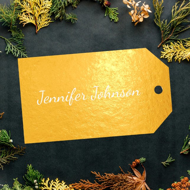 Étiquettes Cadeaux Écriture Élégante Nom Personnalisé Personnalisé (Créateur téléchargé)