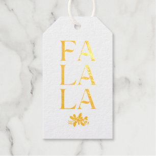 Étiquettes Cadeaux Elégant Fa La La Christmas Photo Personnalisée