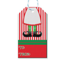 Étiquettes Cadeaux Elf Holiday