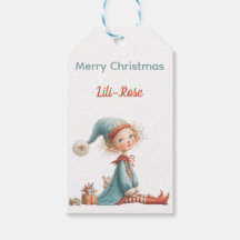 Étiquettes Cadeaux Elfe Personnalisées | Noël au P