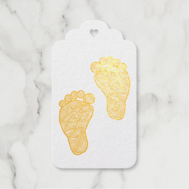 Étiquettes Cadeaux Empreintes bébé (Recto)