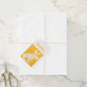 Étiquettes cadeaux en feuille French Bulldog