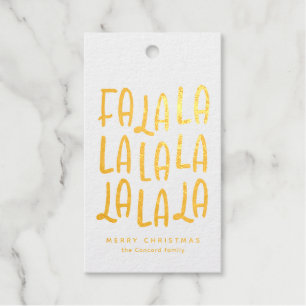 Étiquettes Cadeaux Fa la la mignonne personnalisée Joyeux Noël vacanc