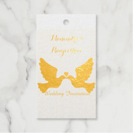 Étiquettes Cadeaux Faire-Part de Mariage Élégant avec Photo Personnal