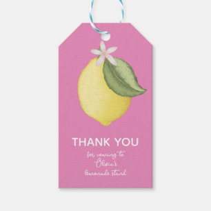 Étiquettes Cadeaux Fête d'Anniversaire Pink Lemon