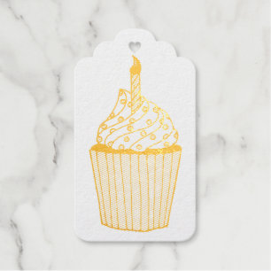 Étiquettes Cadeaux Fête de gâteaux d'anniversaire Faveur saupoudrer b