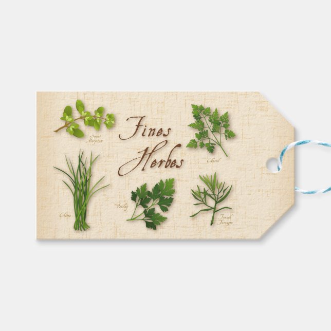 Étiquettes cadeaux Fines Herbs (Devant (Horizontal))