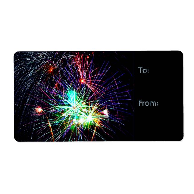 Étiquettes cadeaux Fireworks (Devant)