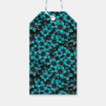 Étiquettes Cadeaux Florales Turquoise