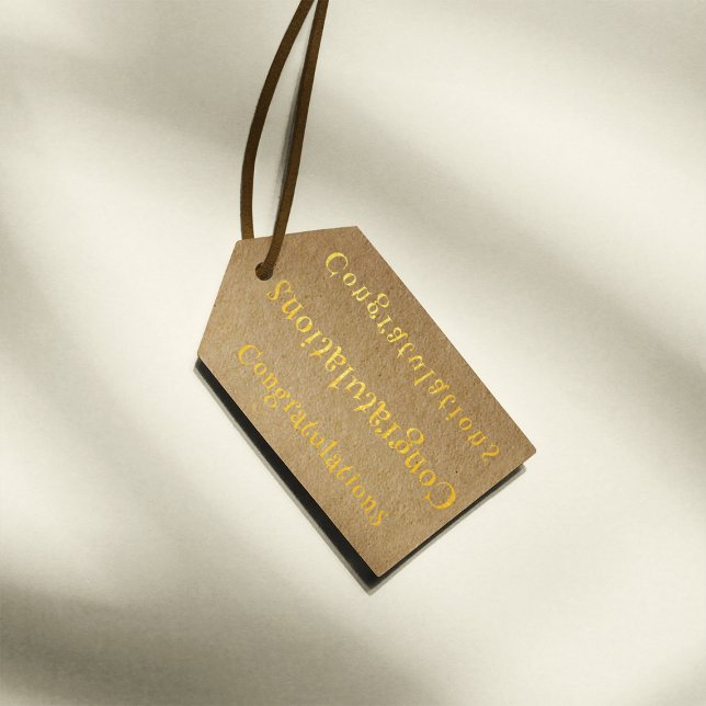 Étiquettes Cadeaux Foil Félicitations Favor Balise (Foil Congratulations Favor Tag)