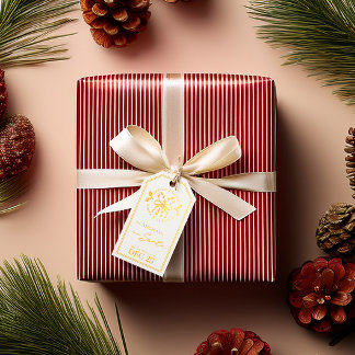 Étiquettes Cadeaux From Santa Candy Cane Foil Gift Tag