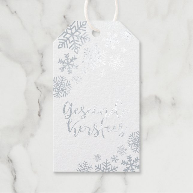 Étiquettes Cadeaux Geseënde Kersfees Afrikaans Noël, Élégant (Recto)