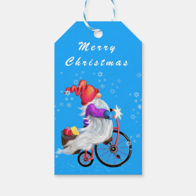 Étiquettes cadeaux Gnome de Noël (Devant)