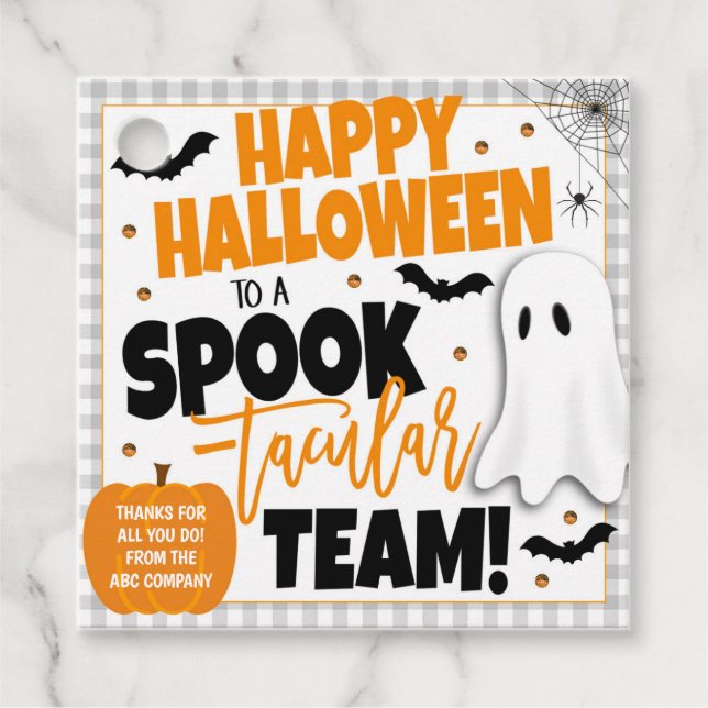 Étiquettes cadeaux Halloween (Devant)
