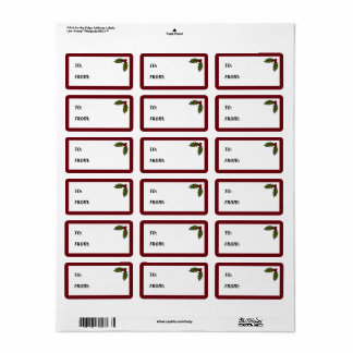 Étiquettes cadeaux Holly