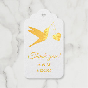 Étiquettes Cadeaux Huile d'or de colibri personnalisable