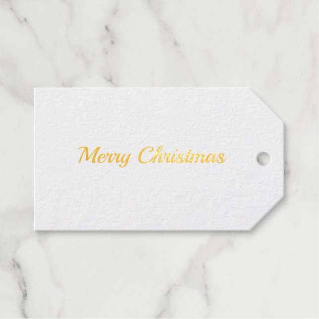 Étiquettes Cadeaux joyeux noël simple feuille cadeau minimum (Recto (horizontal))