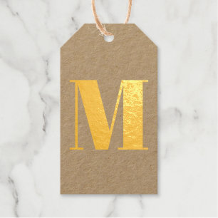 Étiquettes Cadeaux LETTRE initiale personnalisée moderne