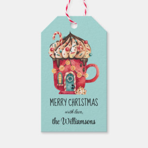 Étiquettes cadeaux maison de bonbons de Noël perso