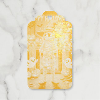 Étiquettes Cadeaux Maman et fantômes d'Halloween mignons tampon encre