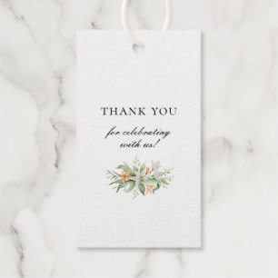 Étiquettes Cadeaux Merci végétal Floral Botanique Favoriser