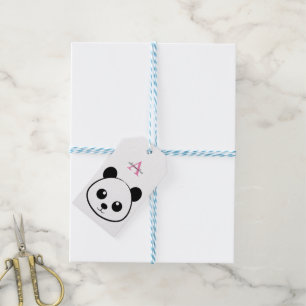 Étiquettes Cadeaux Mignon Ours Panda – Monogramme