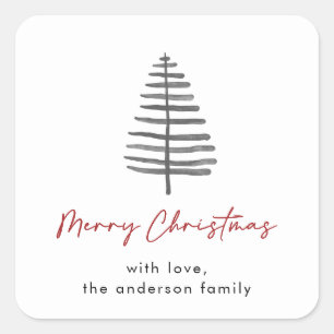 Étiquettes cadeaux minimaliste Joyeux Noël Scandi 