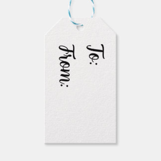 Étiquettes cadeaux minimalistes - De et vers