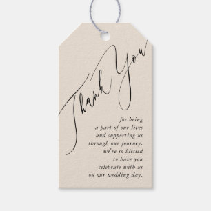 Étiquettes Cadeaux minimaux simples Merci Mariage