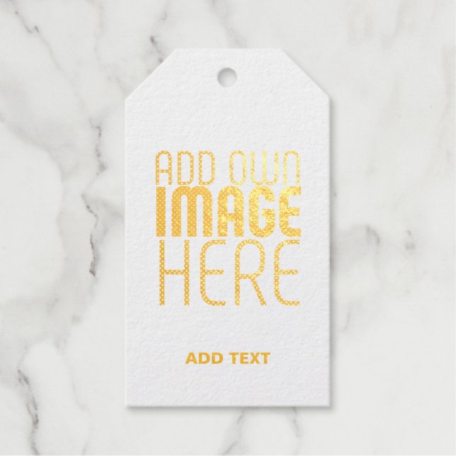 ÉTIQUETTES CADEAUX MODÈLE DE TEXTE D'IMAGE BROWN SIMPLE MODERNE (Recto)